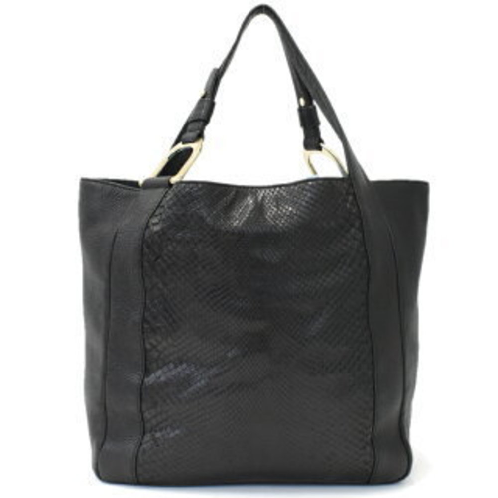 Gucci Shoulder Bag Black Python Leather - image 3